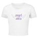 Women's short T-shirt Angel Aura white