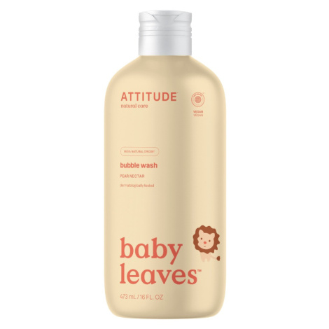 ATTITUDE Detská pena do kúpeľa Baby leaves s vôňou hruškovej šťavy 473 ml