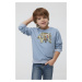 Trendyol Blue Printed Basic Boy Knitted Slim Sweatshirt