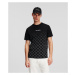 Tričko Karl Lagerfeld Monogram Degrade T-Shirt Black/White Check Monogram