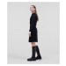 Šaty Karl Lagerfeld Tailored Wrap Dress Čierna