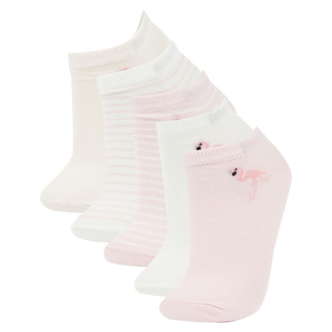 DEFACTO Girl's 5-Piece Cotton Booties Socks