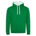 Just Hoods Unisex mikina s kapucňou JH003 Kelly Green