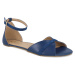 Barefoot dámske sandále Shapen - Petal Royal Blue Leather W modré