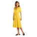 Litex Dámske košeľové šaty 5E104 karí žltá