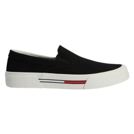 Tommy Hilfiger TOMMY JEANS SLIP ON CANVAS Pánske nízke tenisky, čierna, veľkosť