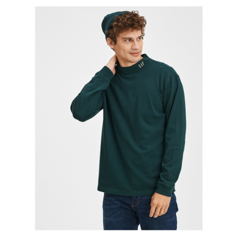 Zelené pánske tričko bavlnené logo mock GAP