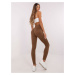 Svetlohnedé dámske tvarujúce legíny s push-up efektom NM-LG-NOU009.39-light brown