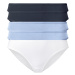 esmara® Dámske bavlnené nohavičky, 5 kusov (navy modrá/bledomodrá/biela)