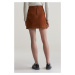 SUKŇA GANT SUEDE LEATHER SKIRT CACAO