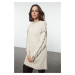 Trendyol Stone Camel Stitch Detailed Knitwear Sweater