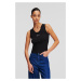 Top Karl Lagerfeld Logo Rib Tank Top Black