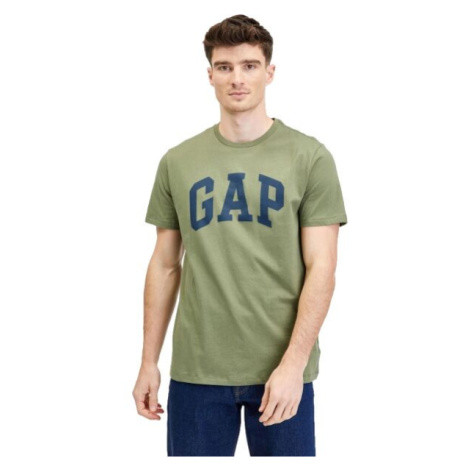 GAP V-BASIC LOGO T Pánske tričko, khaki, veľkosť