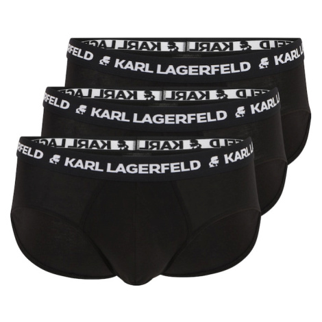 Karl Lagerfeld Nohavičky  čierna / biela