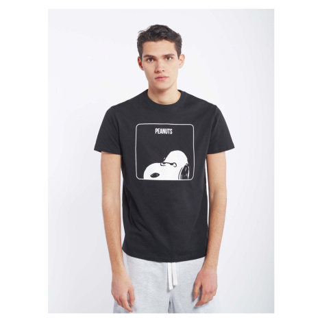 Čierne pánske tričko Alcott Snoopy