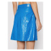 Remain Kožená sukňa Carmela Short RM366 Modrá Slim Fit