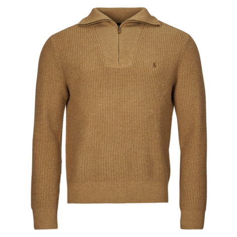 Polo Ralph Lauren  PULL 1/2 ZIP EN LAINE MELANGE  Svetre Hnedá