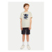 Jack&Jones Junior Tričko Joraruba 12257133 Écru Standard Fit