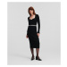 Šaty Karl Lagerfeld Lslv Logo Knit Dress Čierna