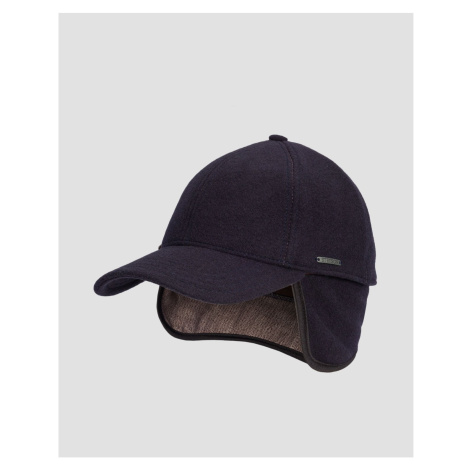 Pánska šiltovka S Bočným Chráničom Stetson Baseball Cap Wool Cashmere Ef Tmavomodrá