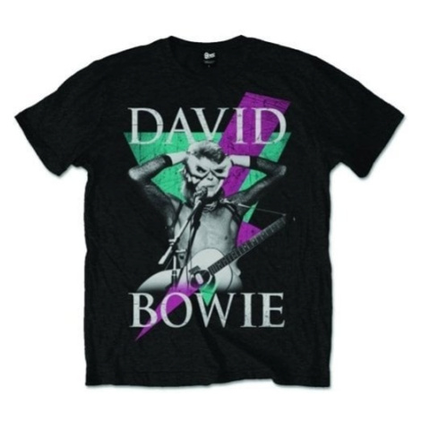 David Bowie Tričko Thunder Unisex Black