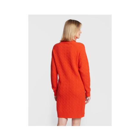Polo Ralph Lauren Úpletové šaty 211872873002 Oranžová Regular Fit