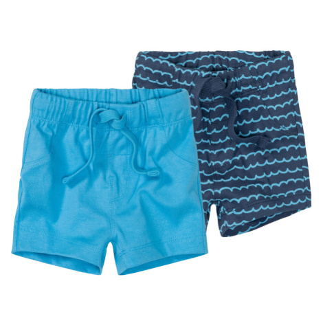 lupilu® Chlapčenské šortky pre bábätká, 2 kusy (navy modrá/modrá)