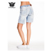 Blue denim shorts a'la Bermuda