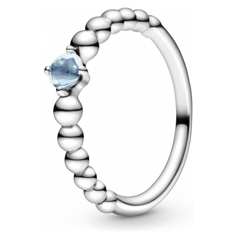Pandora Strieborný prsteň pre ženy narodené v marci 198867C01 58 mm