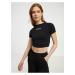 Čierny dámsky crop top Guess Aline