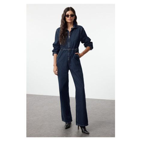 Trendyol Dark Blue Denim Overalls