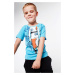 Boys' T-shirt with blue application
