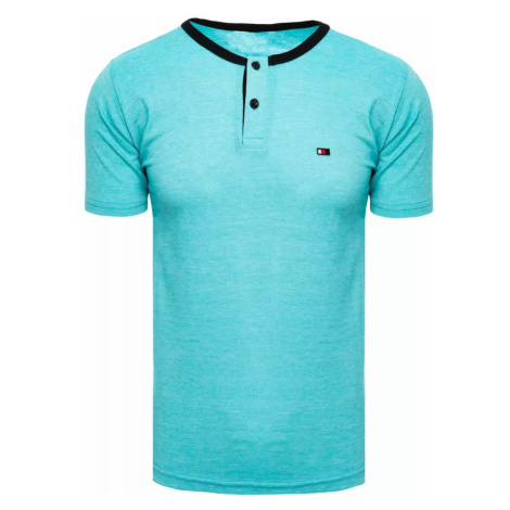 Pohodlné bavlnené tričko v morskej modrej farbe