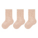 Condor Súprava 3 párov vysokých detských ponožiek 2.518/2 Ružová