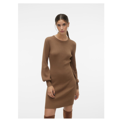 Women's brown sweater dress VERO MODA Haya - Women