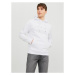 Jack&Jones Mikina 12233972 Biela Relaxed Fit