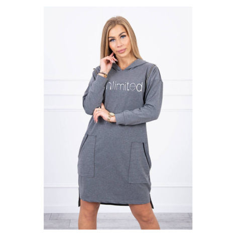 Dress with the inscription unlimited graphite