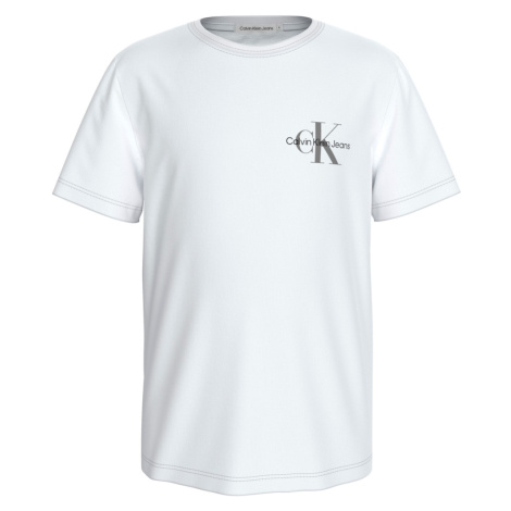 Calvin Klein Jeans Tričko  sivá / čierna / biela