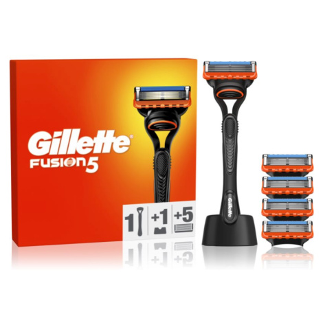 Gillette Fusion5 holiaci strojček so stojančekom + náhradné hlavice