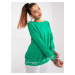 Green jersey blouse with Charliza inscriptions