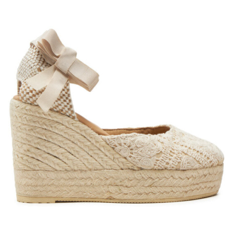 Manebi Espadrilky Yucatan Wedge Espadrilles G 0.3 WV Béžová