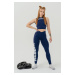 NEBBIA - Crop top tielko GYM THERAPY 618 (dark blue) - NEBBIA