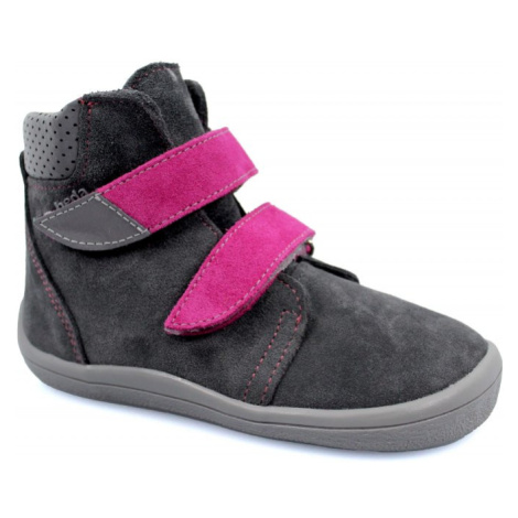 Beda Isabel na šedej podrážke (BF 0004/W/MK/kožúšok) zimné barefoot topánky 30 EUR