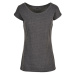 Build Your Brand Dámske tričko so širokým výstrihom BB013 Charcoal (Heather)