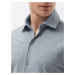 Pánska pletená košeľa OM-K540 - šedá