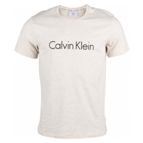 Calvin Klein S/S CREW NECK béžová - Pánske tričko