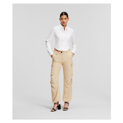 Nohavice Karl Lagerfeld Soft Cargo Pant Beige