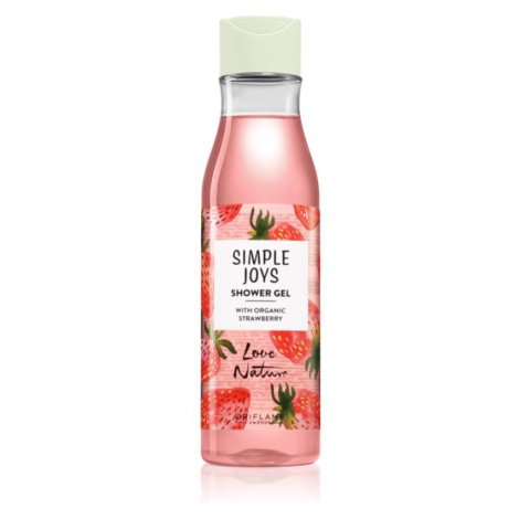 Oriflame Love Nature Simple Joys osviežujúci sprchový gél s vôňou jahôd Organic Strawberry