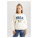 DEFACTO Girl's Yale University Relax Fit Crew Neck Sweatshirt