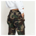 Kalhoty Urban Classics Ladies High Waist Camo Cargo Pants Camo Green